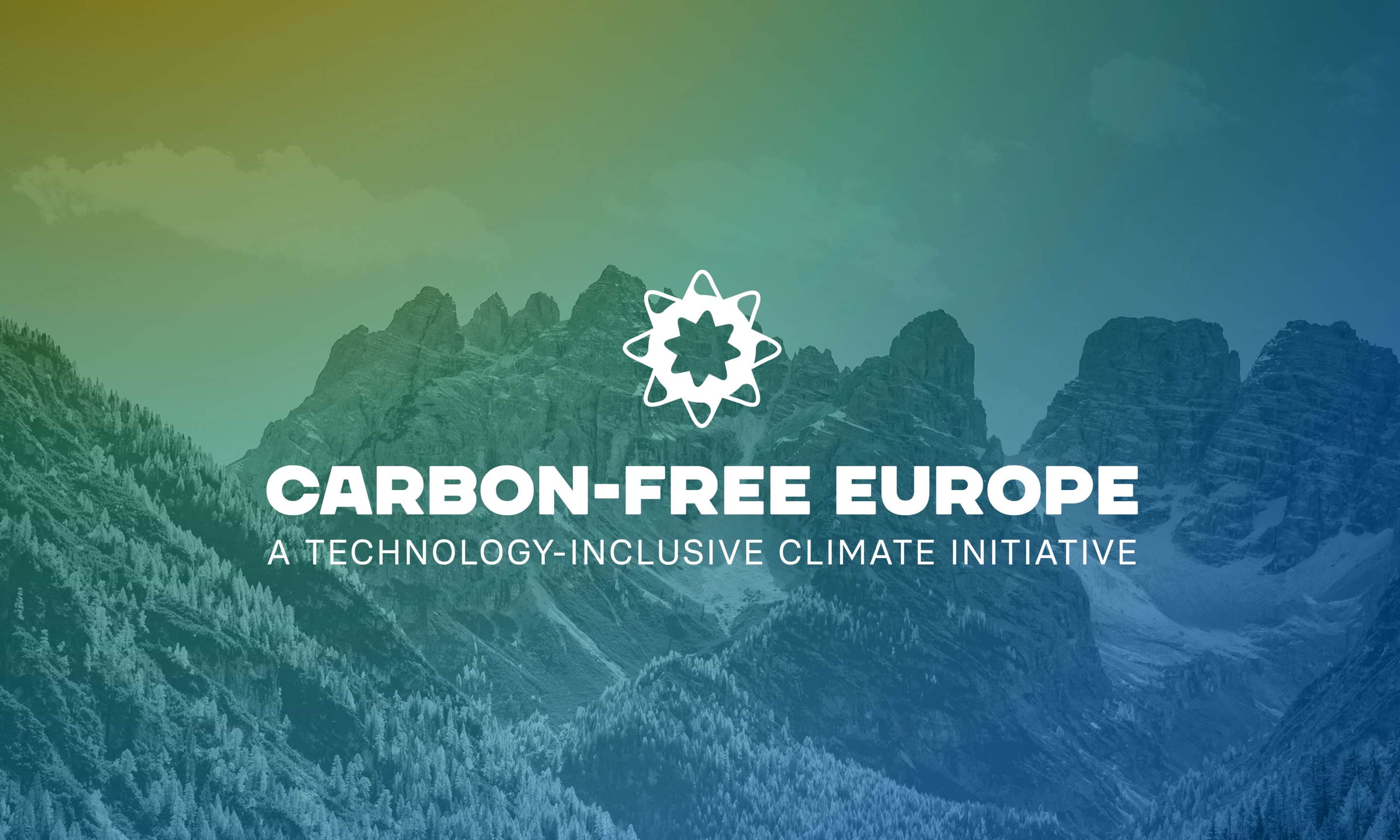 A screenshot of Carbon-Free Europe’s home page